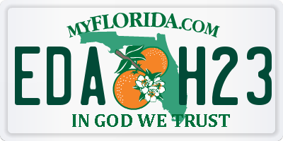 FL license plate EDAH23