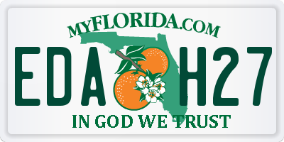 FL license plate EDAH27