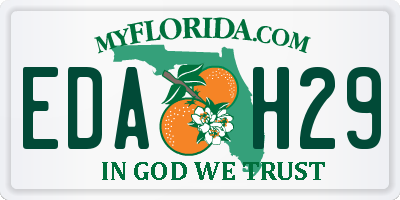 FL license plate EDAH29