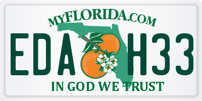 FL license plate EDAH33