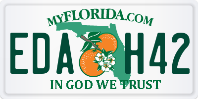 FL license plate EDAH42