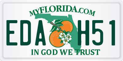 FL license plate EDAH51