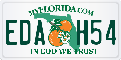 FL license plate EDAH54