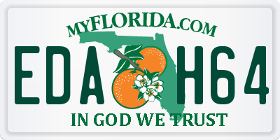 FL license plate EDAH64