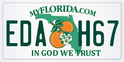 FL license plate EDAH67