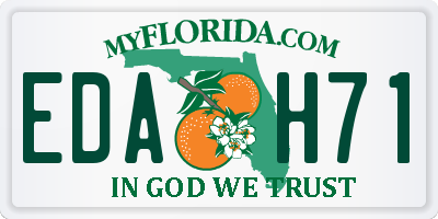 FL license plate EDAH71