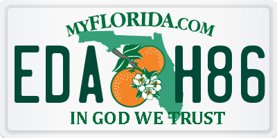 FL license plate EDAH86