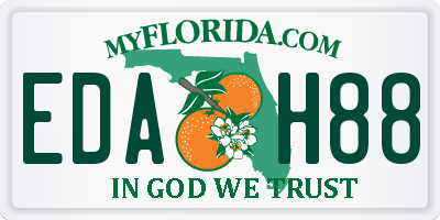 FL license plate EDAH88