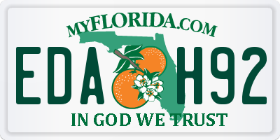 FL license plate EDAH92