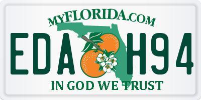 FL license plate EDAH94