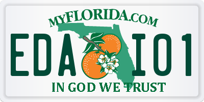 FL license plate EDAI01