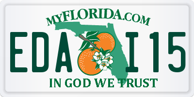 FL license plate EDAI15