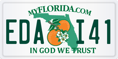 FL license plate EDAI41