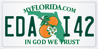 FL license plate EDAI42