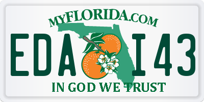 FL license plate EDAI43
