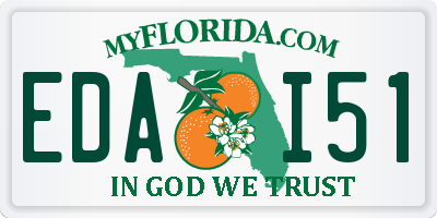 FL license plate EDAI51