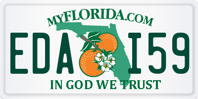 FL license plate EDAI59