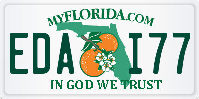FL license plate EDAI77
