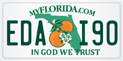 FL license plate EDAI90