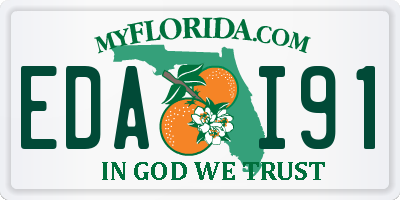 FL license plate EDAI91