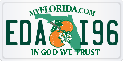 FL license plate EDAI96