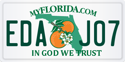 FL license plate EDAJ07
