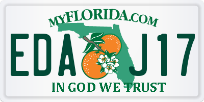 FL license plate EDAJ17