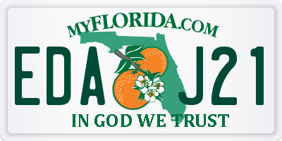 FL license plate EDAJ21
