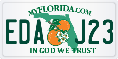 FL license plate EDAJ23