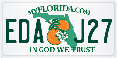 FL license plate EDAJ27