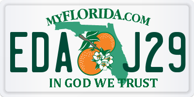 FL license plate EDAJ29