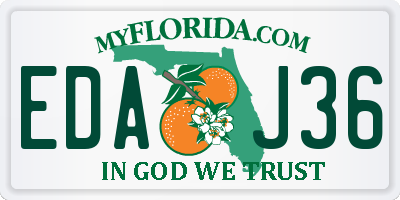 FL license plate EDAJ36