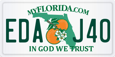 FL license plate EDAJ40