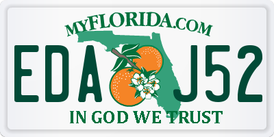 FL license plate EDAJ52
