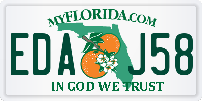 FL license plate EDAJ58