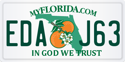 FL license plate EDAJ63
