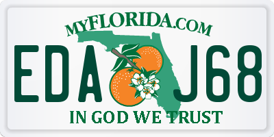 FL license plate EDAJ68