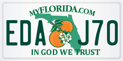 FL license plate EDAJ70
