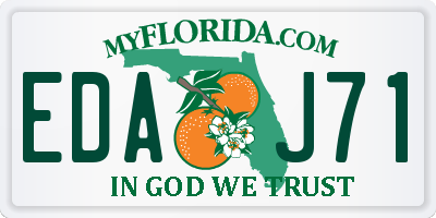 FL license plate EDAJ71