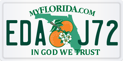 FL license plate EDAJ72