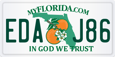 FL license plate EDAJ86
