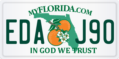 FL license plate EDAJ90