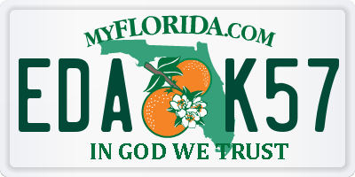 FL license plate EDAK57