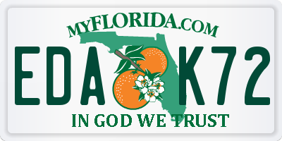 FL license plate EDAK72