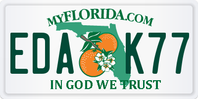 FL license plate EDAK77