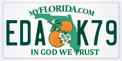 FL license plate EDAK79