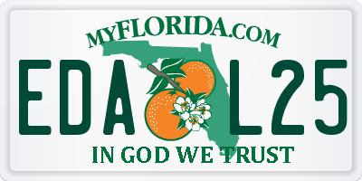 FL license plate EDAL25