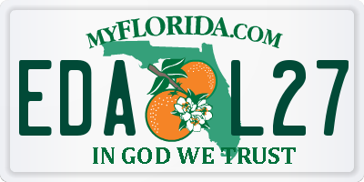 FL license plate EDAL27