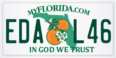 FL license plate EDAL46