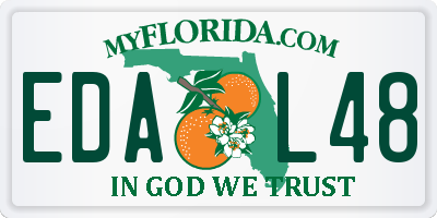 FL license plate EDAL48